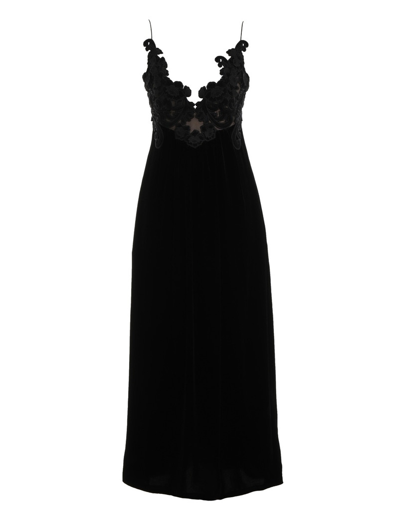 SENSORY VELVET SLIP DRESS - 1