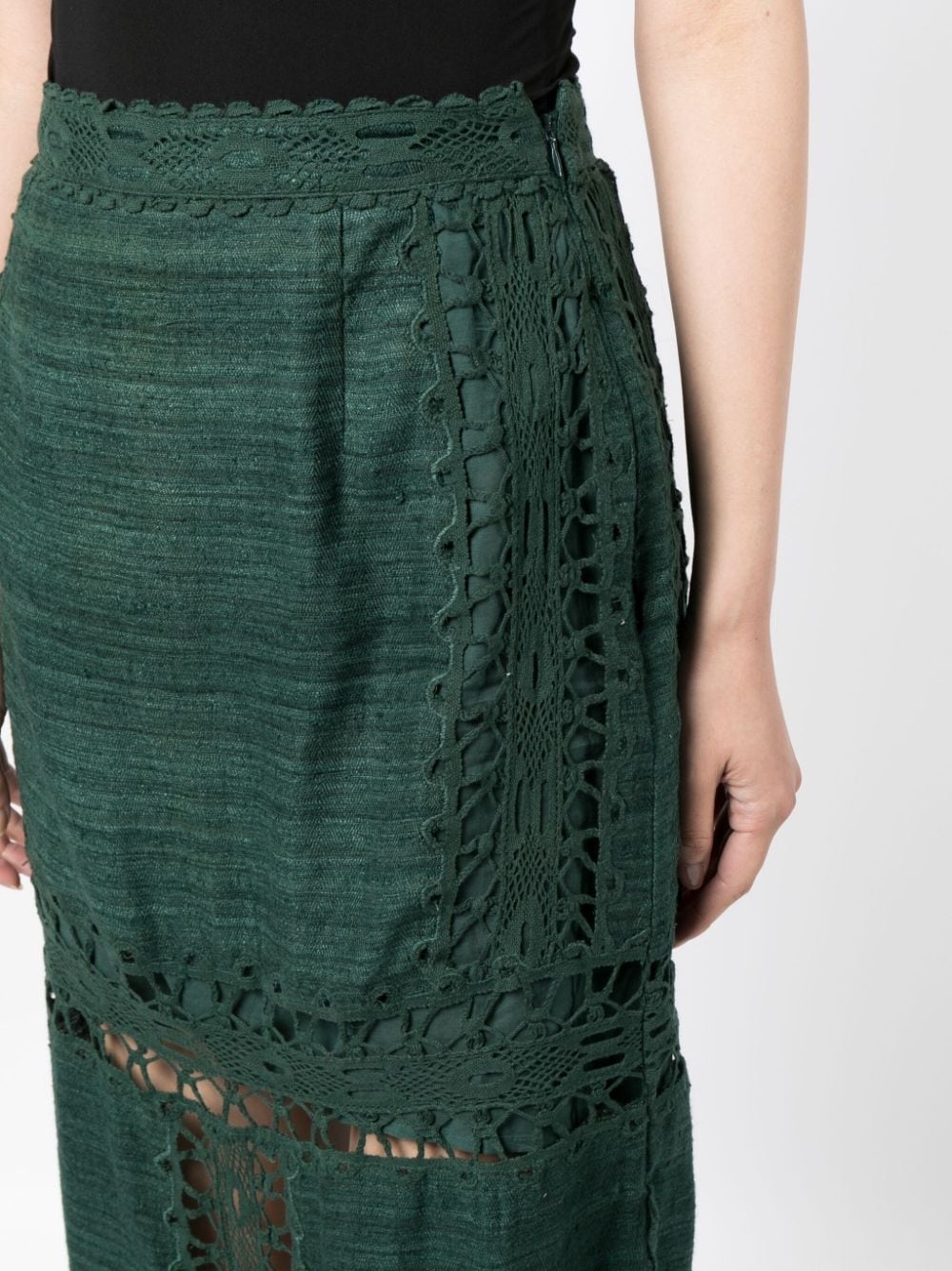 high-waisted lace skirt - 5