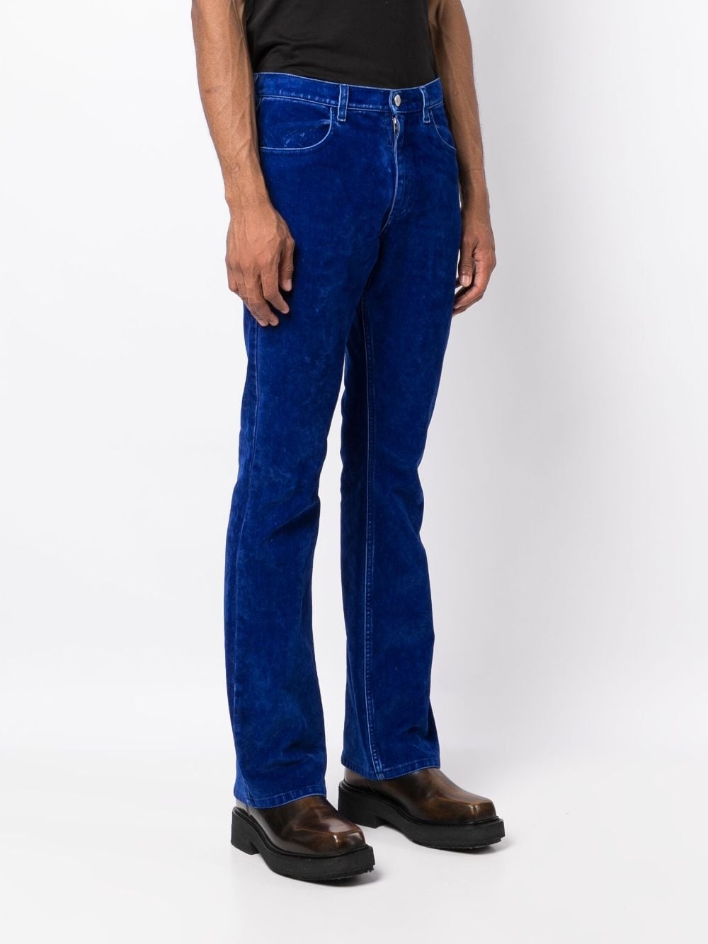 flared twill trousers - 3