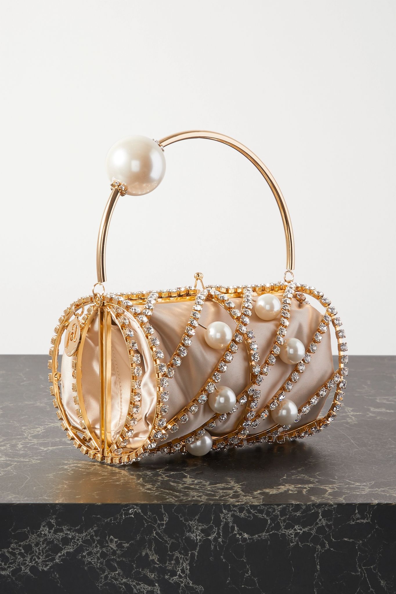 Brigitta embellished gold-tone tote - 3