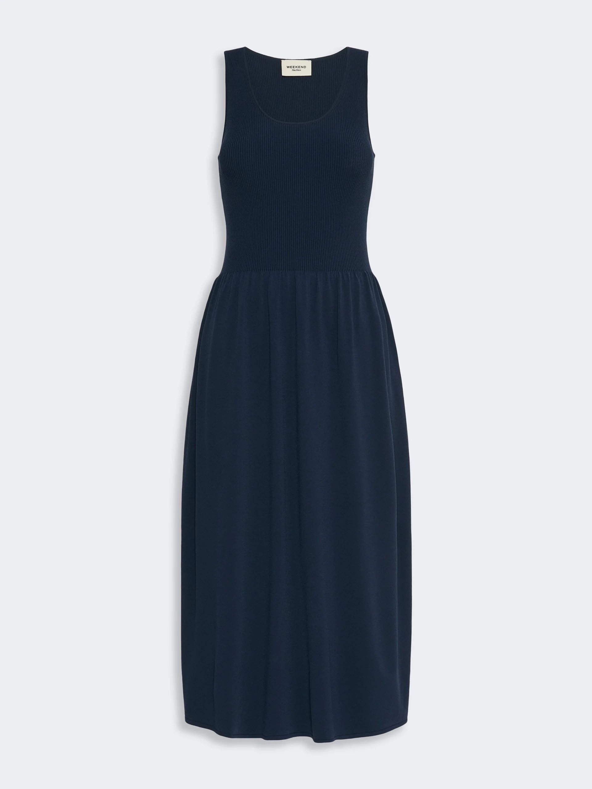 CALIBRI Long viscose yarn dress - NAVY - 1