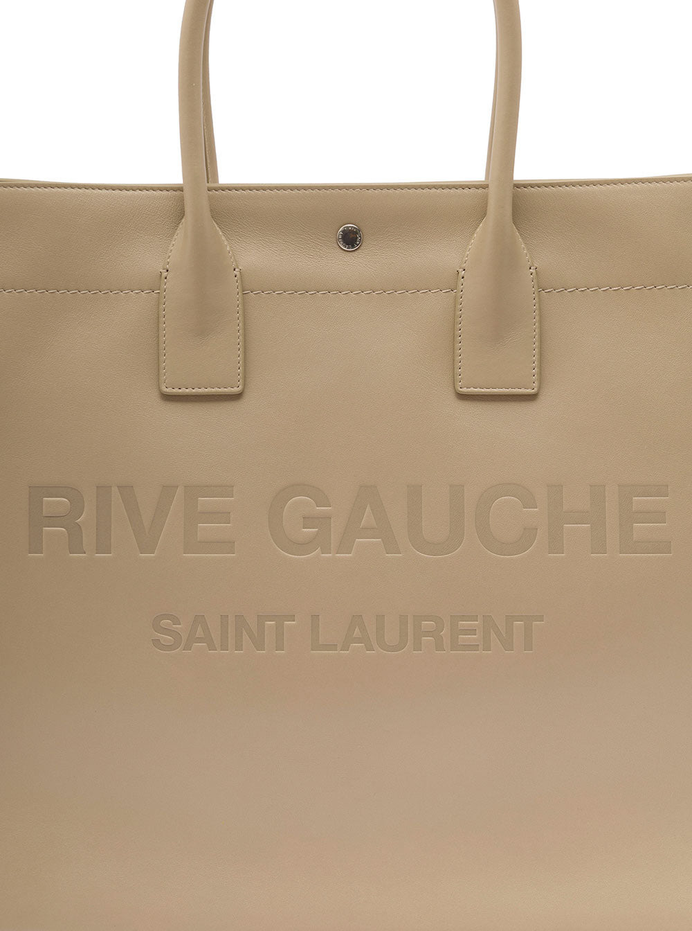 Saint Laurent Men Rive Gauche Large Tote Bag In Beige Leather Man - 4