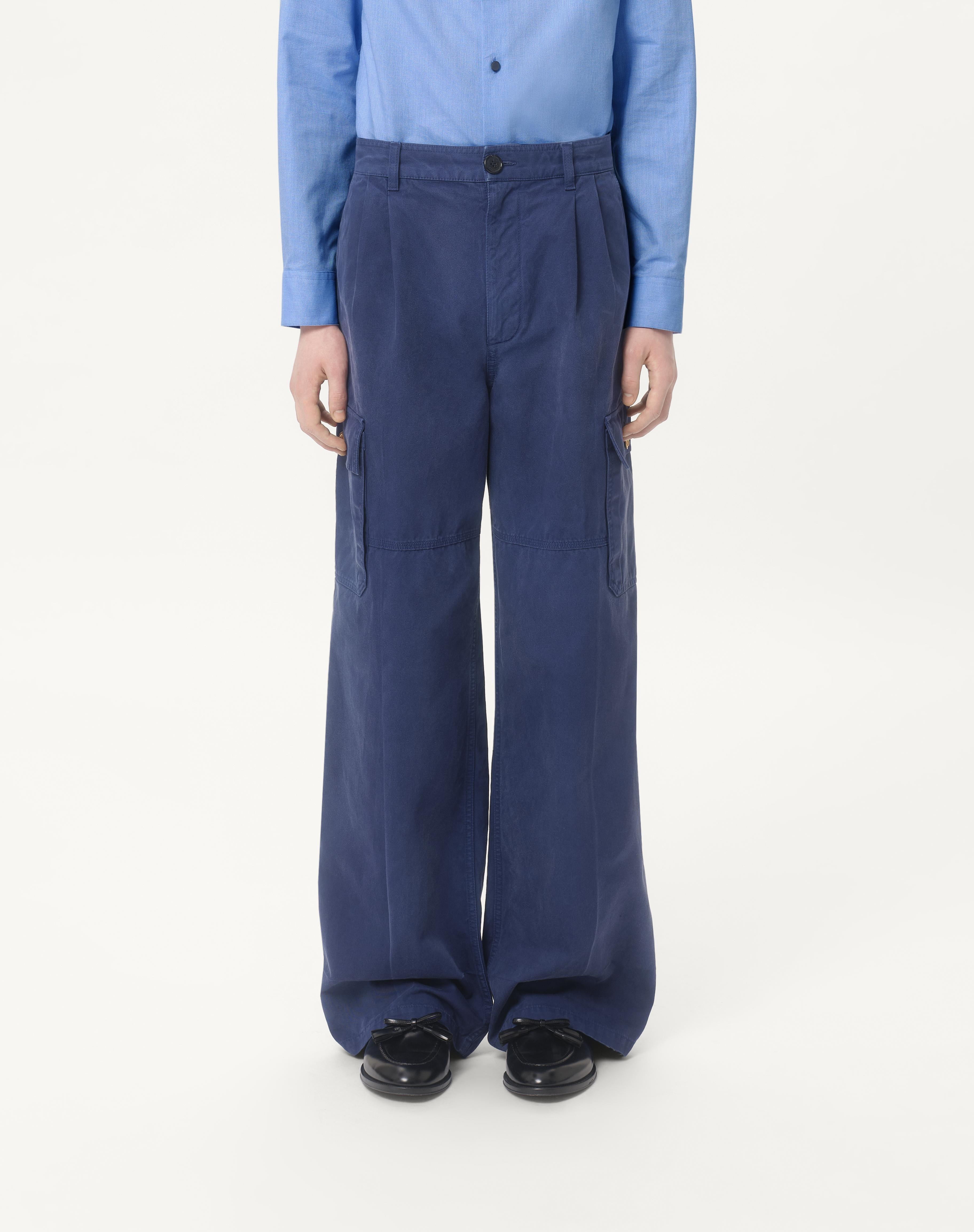 DENIM CARGO PANTS - 3