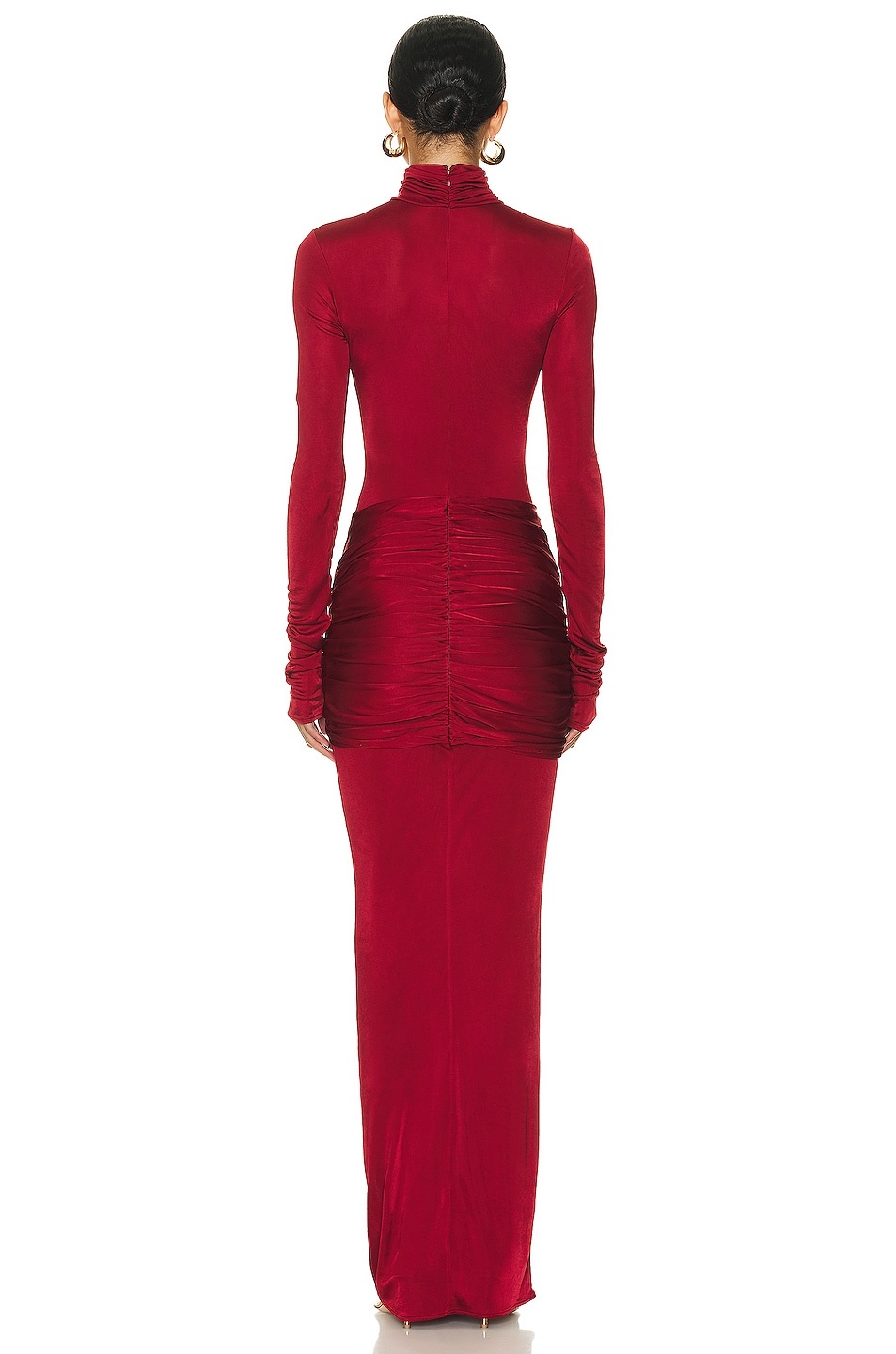Slinky Jersey Sarong Maxi Dress - 3