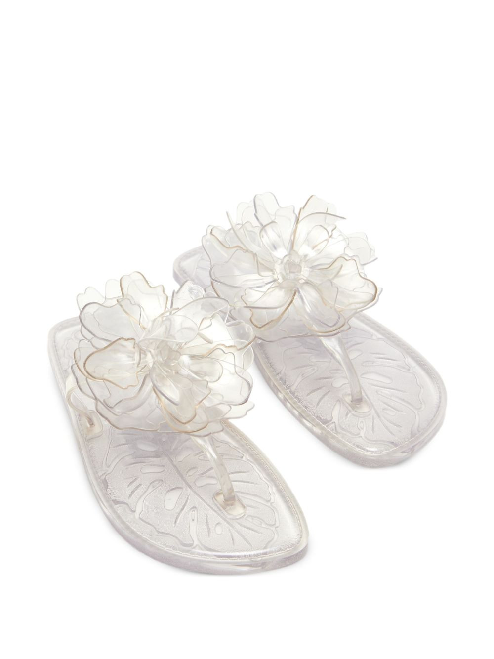 flower-embellished thong flip-flops - 4