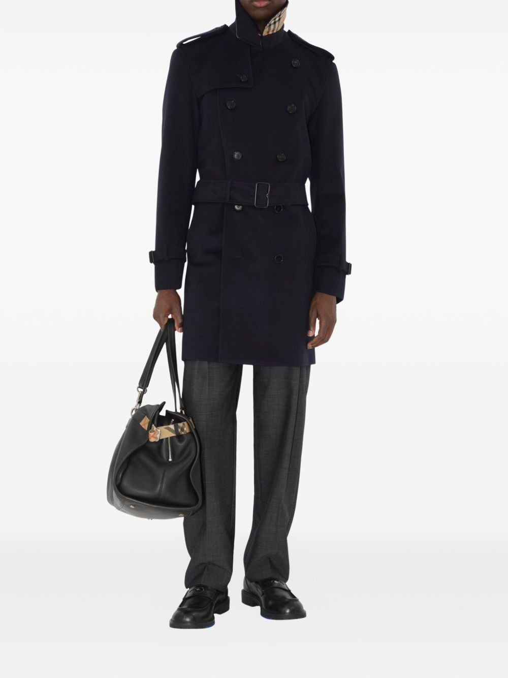 belted trench coat - 2