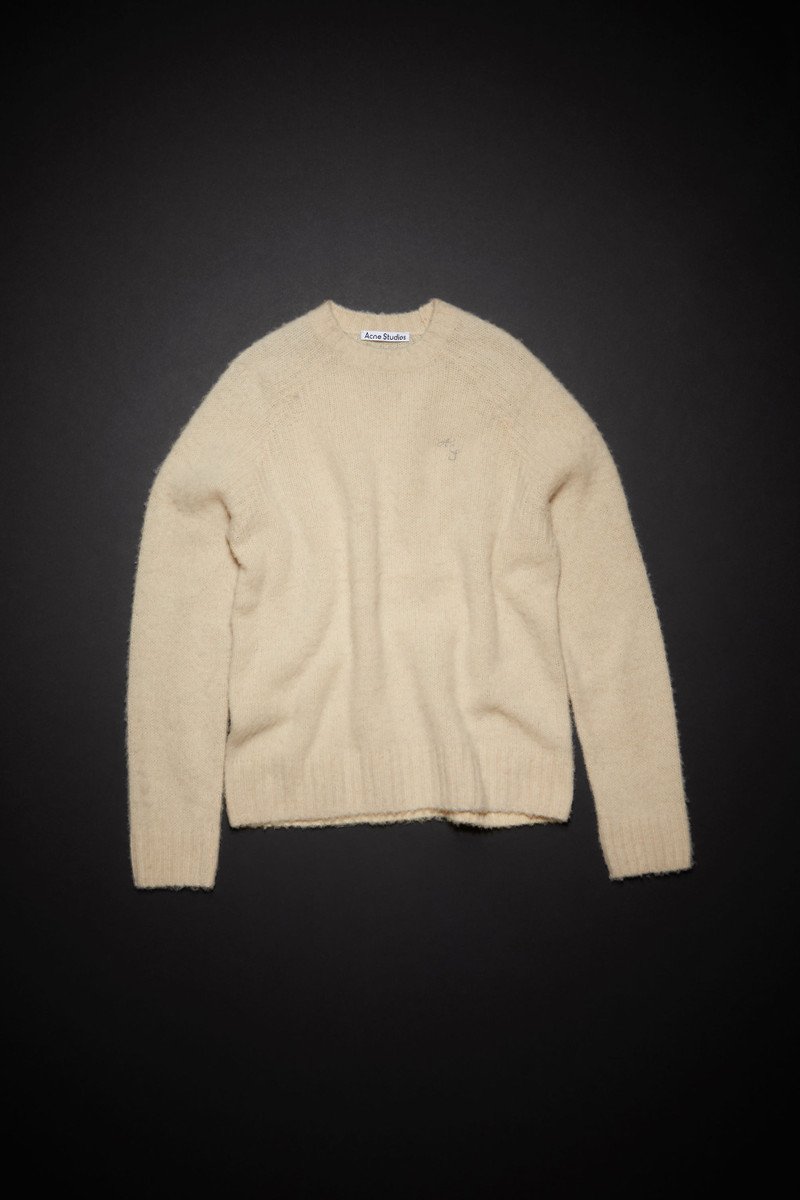 Crew neck jumper - Ecru beige - 1