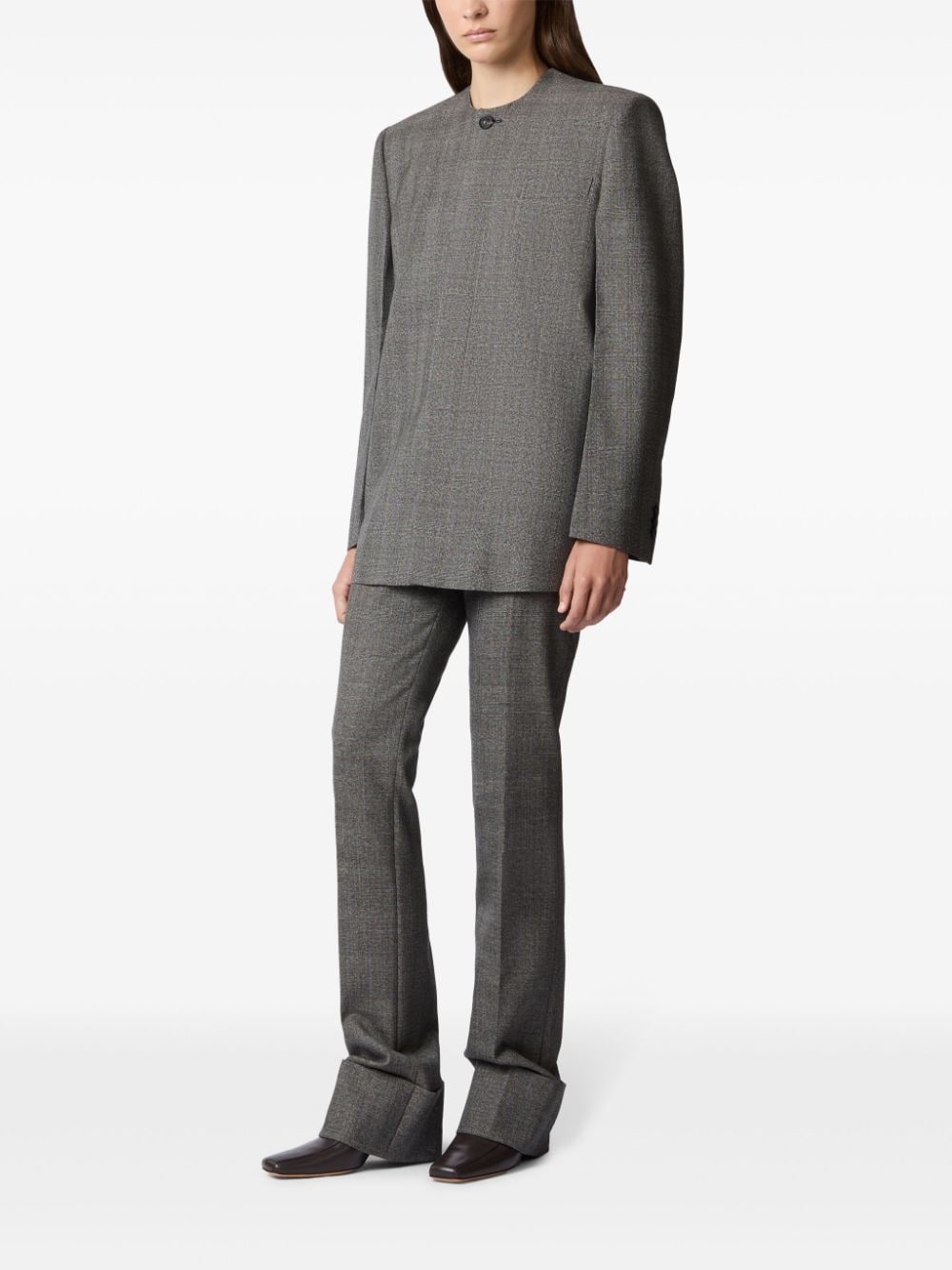 Collarless blazer - 2