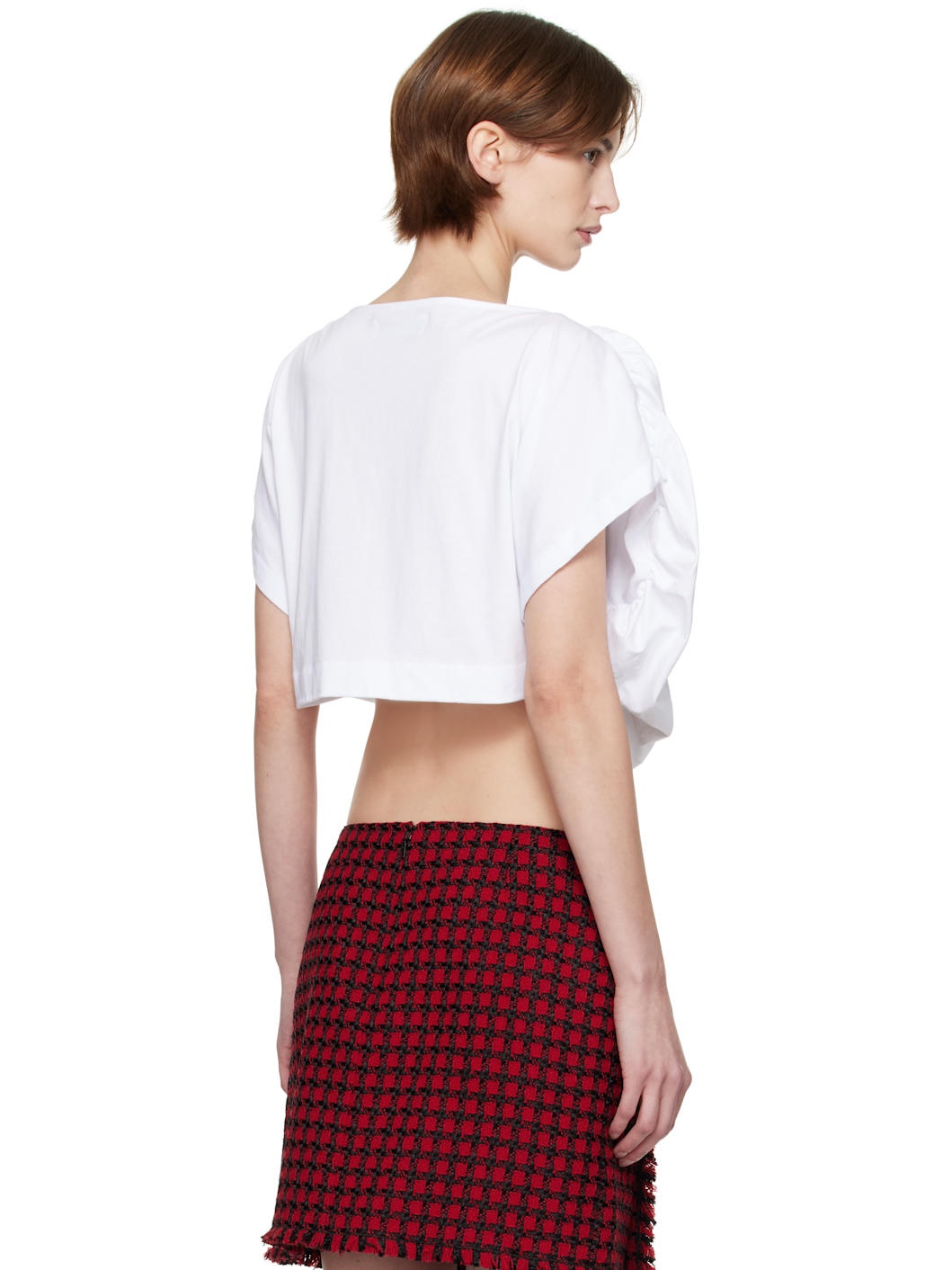 White Stencil Orb Heart Blouse - 3