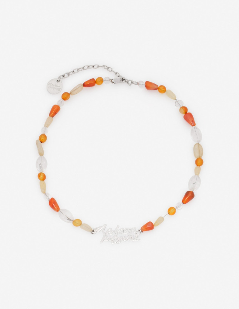 MAISON KITSUNE HANDWRITTING BEADS CHOCKER 1