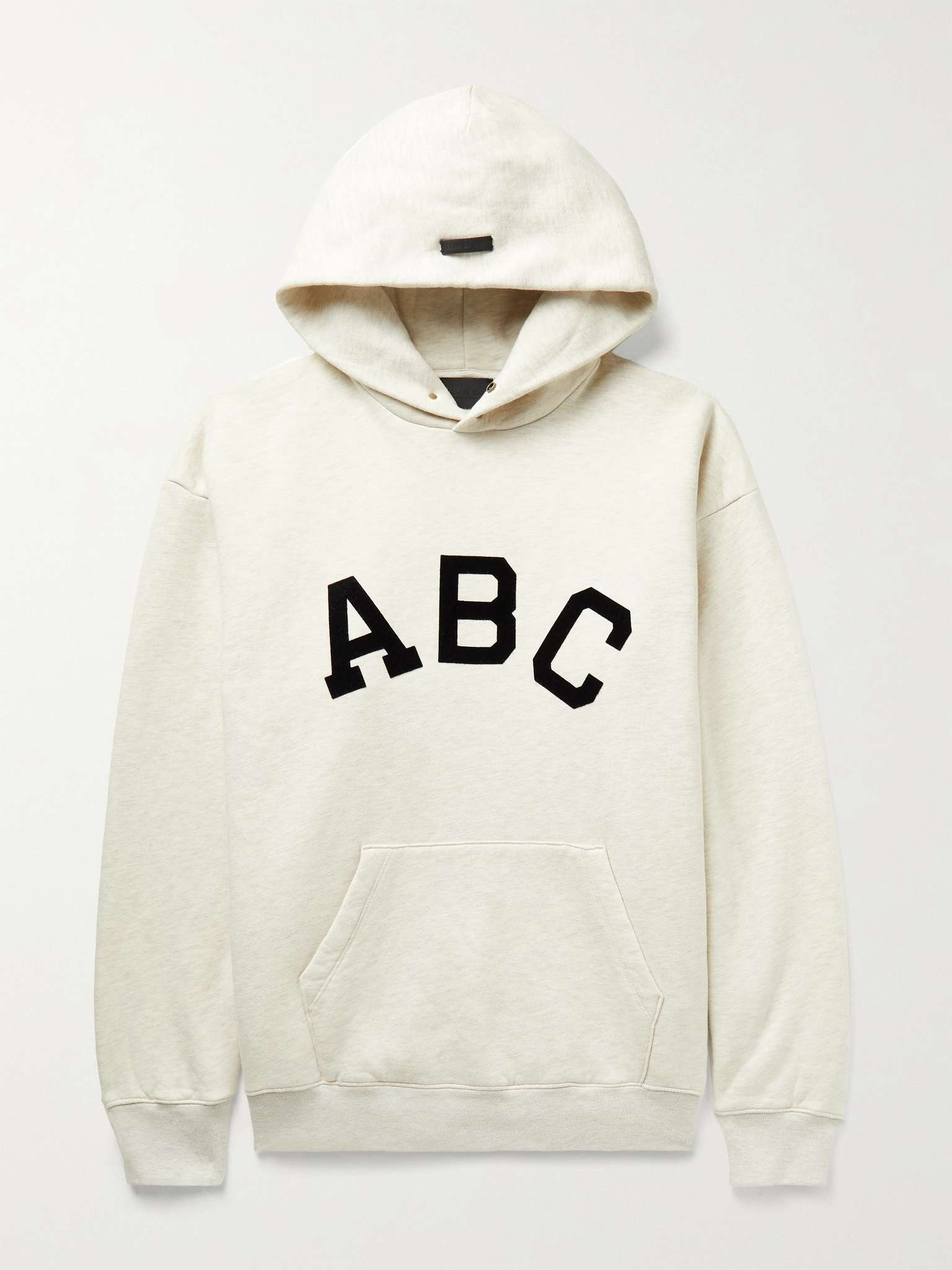 Oversized Flocked Fleece-Back Cotton-Jersey Hoodie - 1