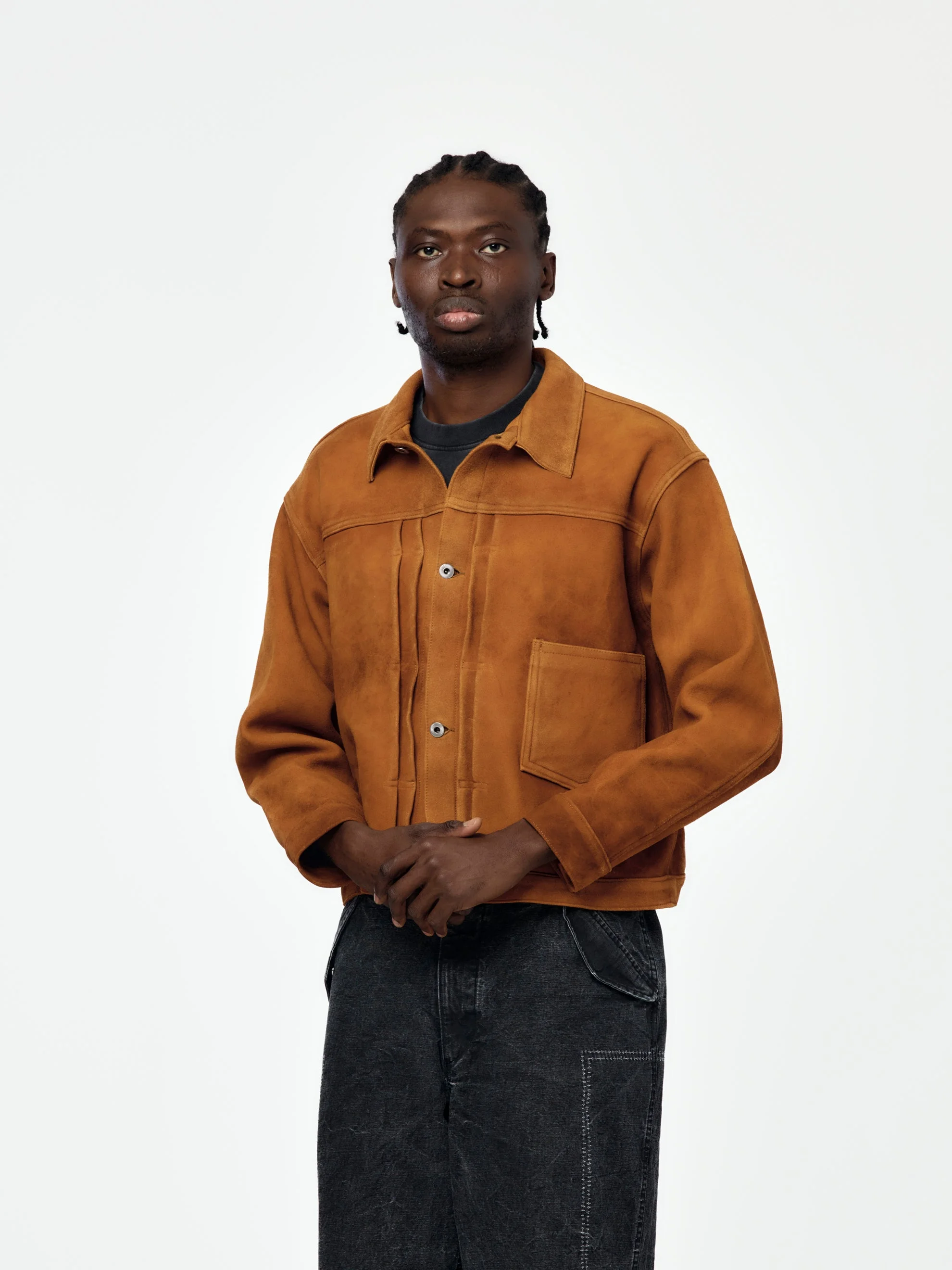 VINTAGE SUEDE LEATHER NO.213 JACKET (CAMEL) - 1