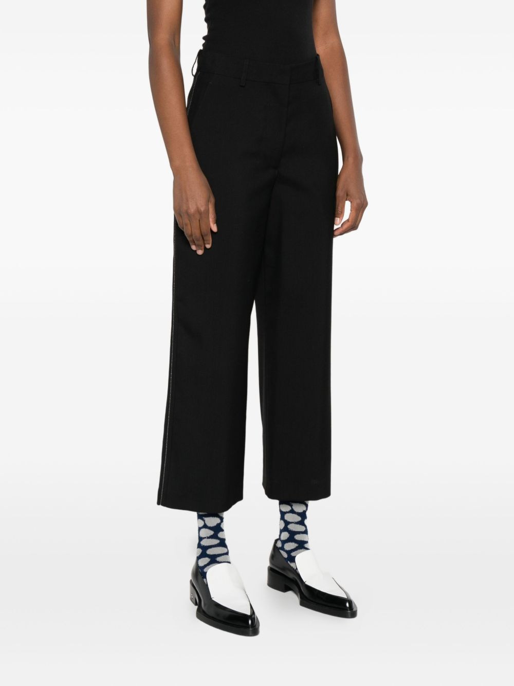 Hosen side-stripe cropped trousers - 3