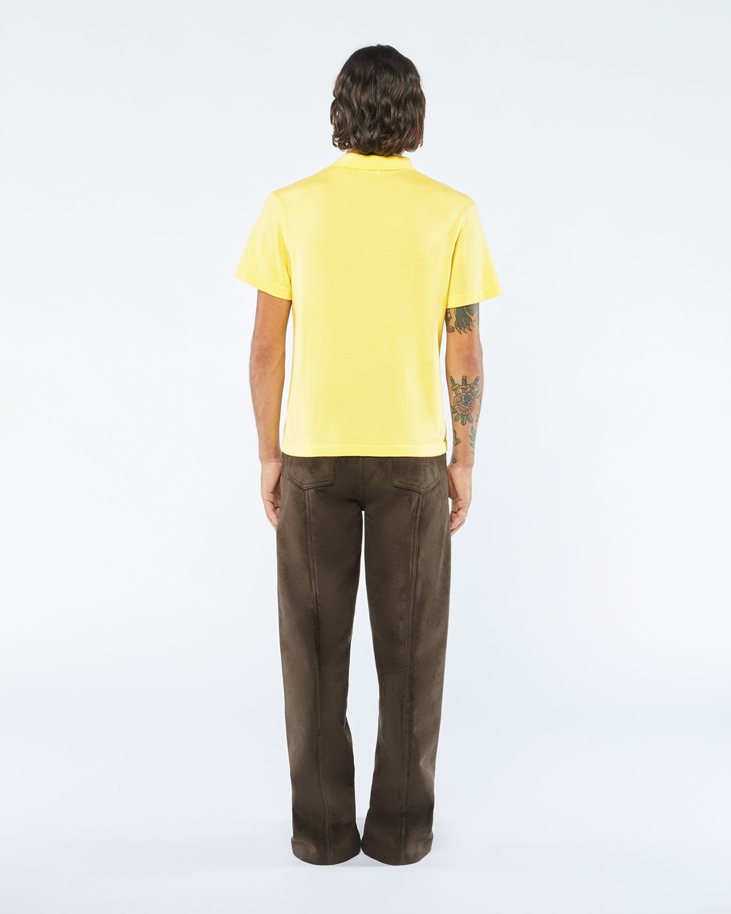 ZAMIR - Merino wool polo shirt - Lime - 4