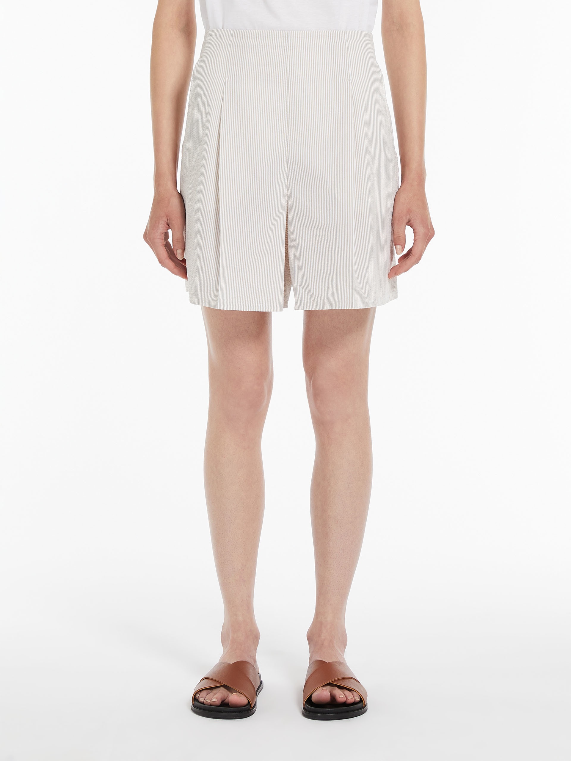 CANALE Cotton seersucker shorts - 3