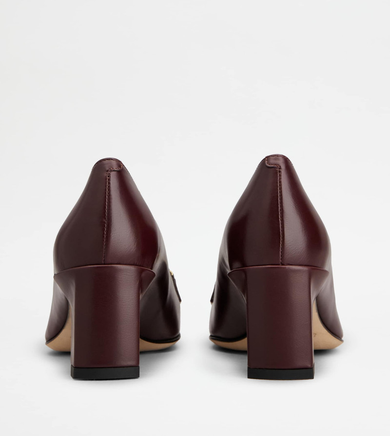 Tod's PUMPS IN LEATHER - BURGUNDY outlook
