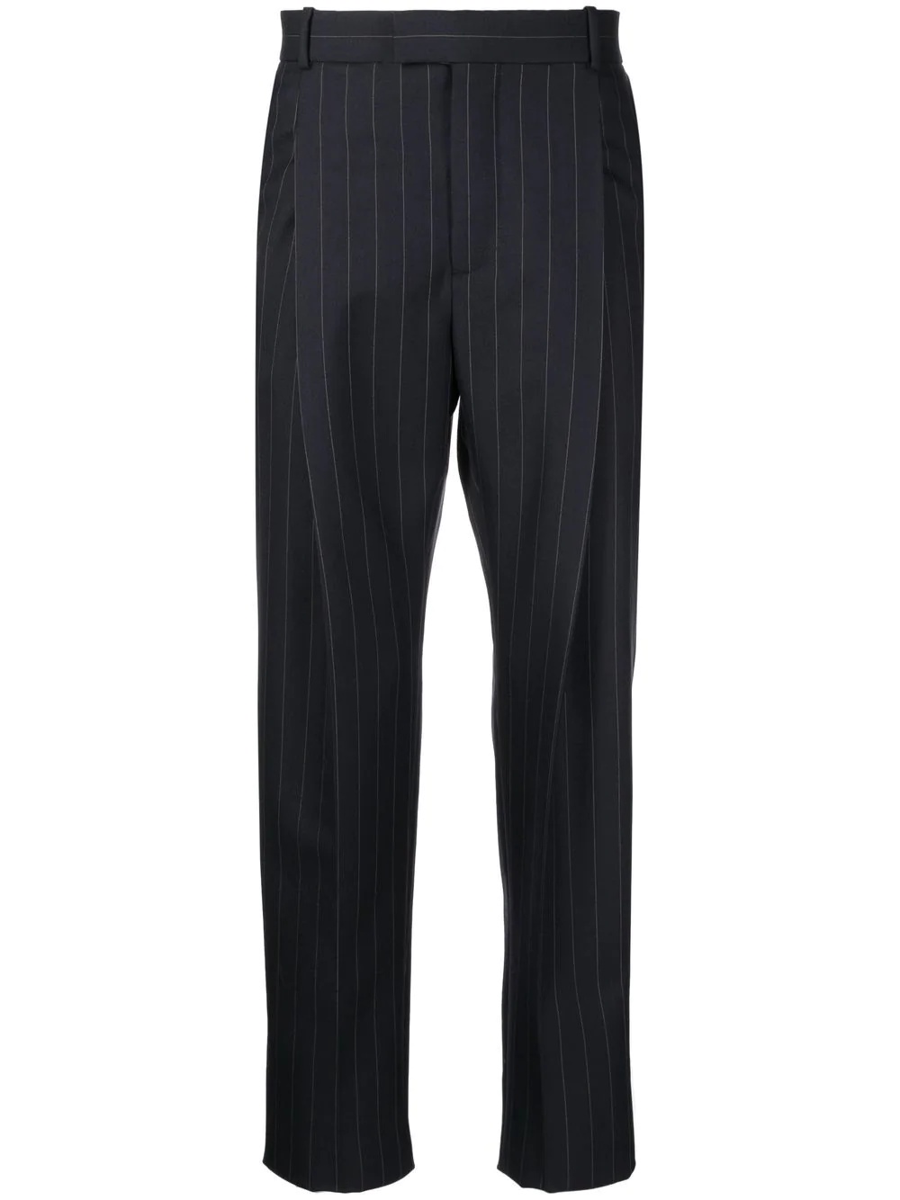 pinstripe pleat-detail tailored trousers - 1