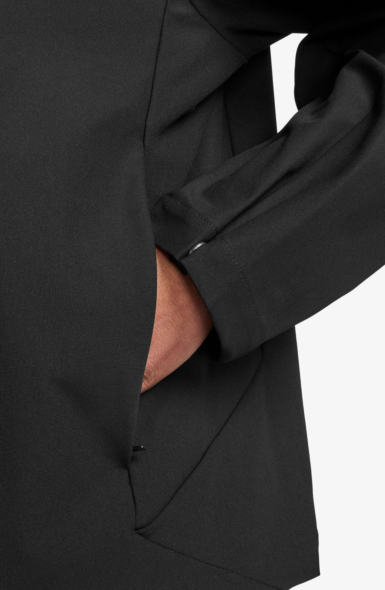 Nike Dri-FIT 24.7 PerfectStretch Zip-Up Shirt Jacket in Black/Dark Smoke Grey at Nordstrom - 3