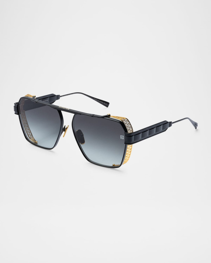Balmain Premier Titanium Aviator Sunglasses outlook