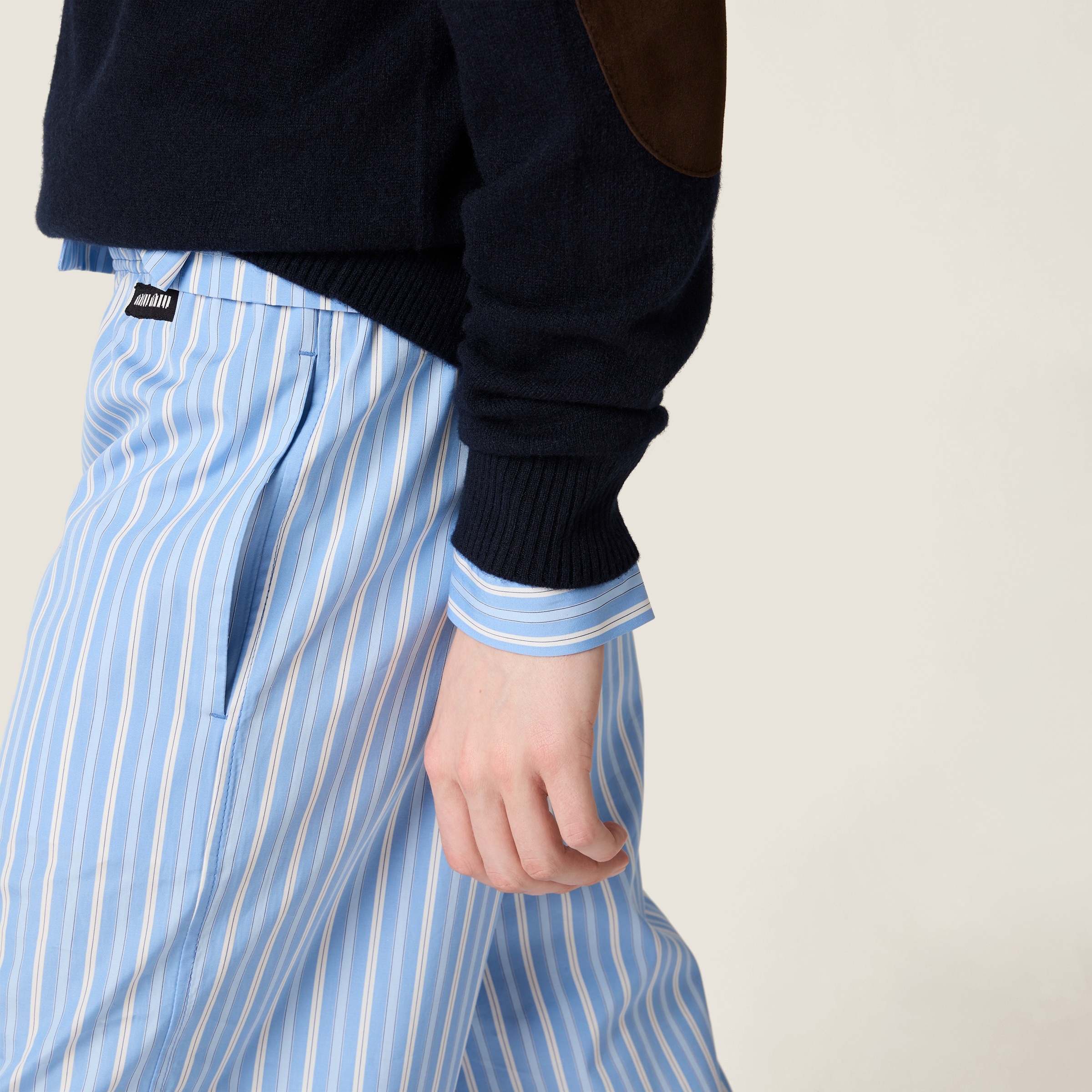 Striped poplin pajama pants - 4