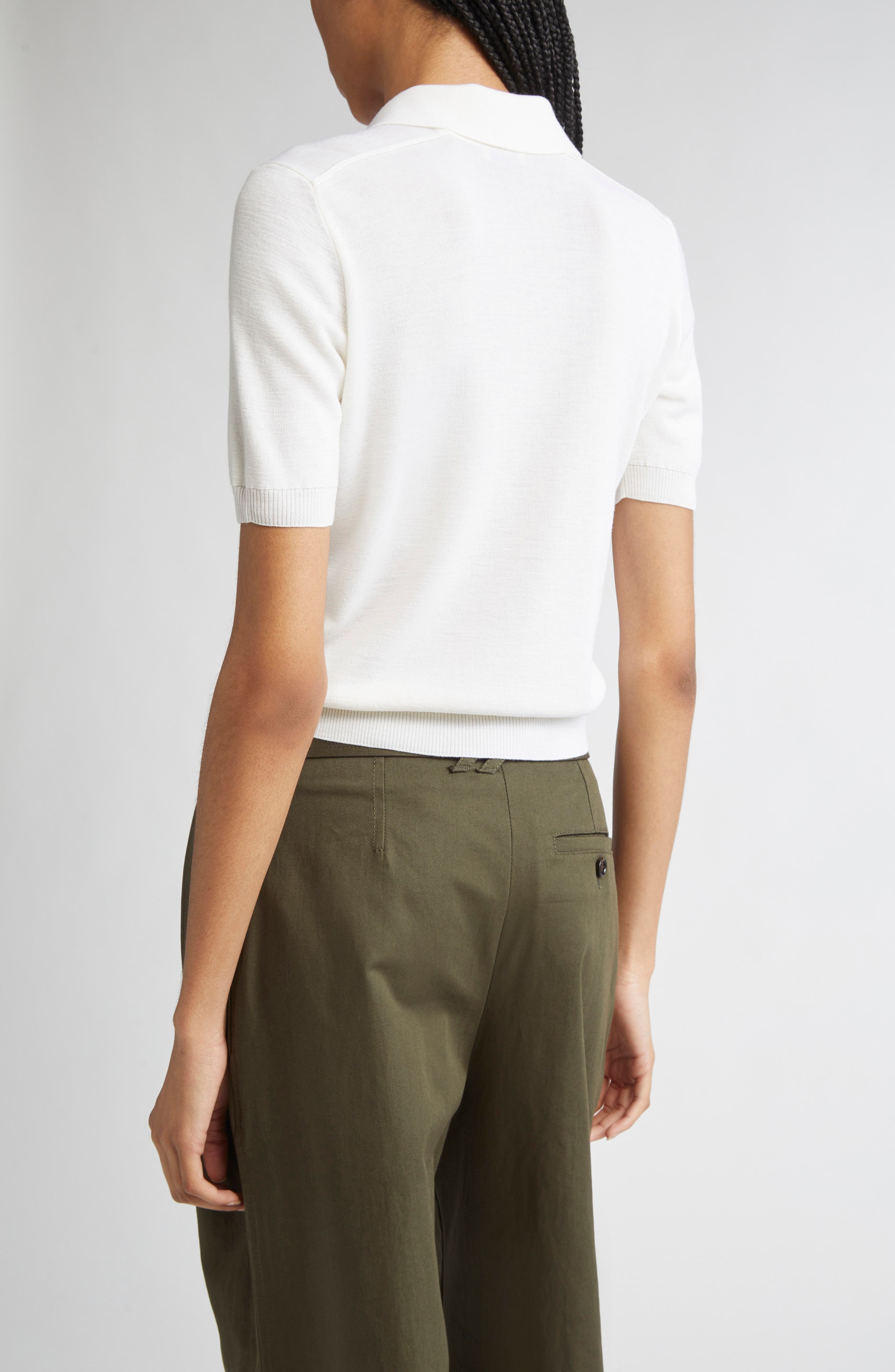 burberry Wool Polo in Chalk at Nordstrom - 3