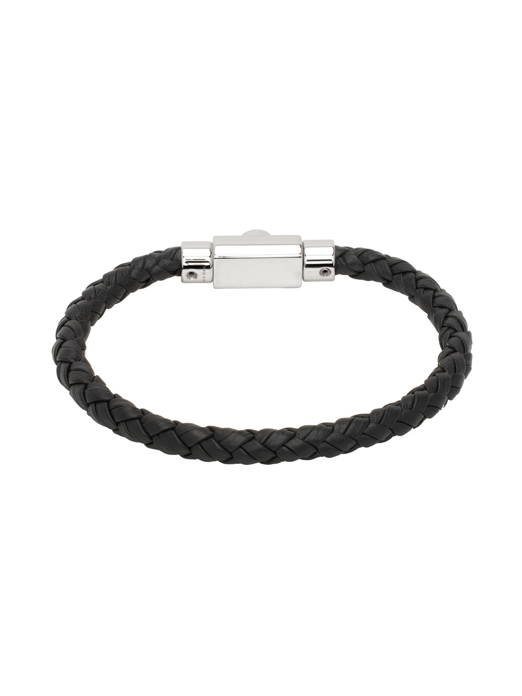 Black Braided Leather Bracelet - 2