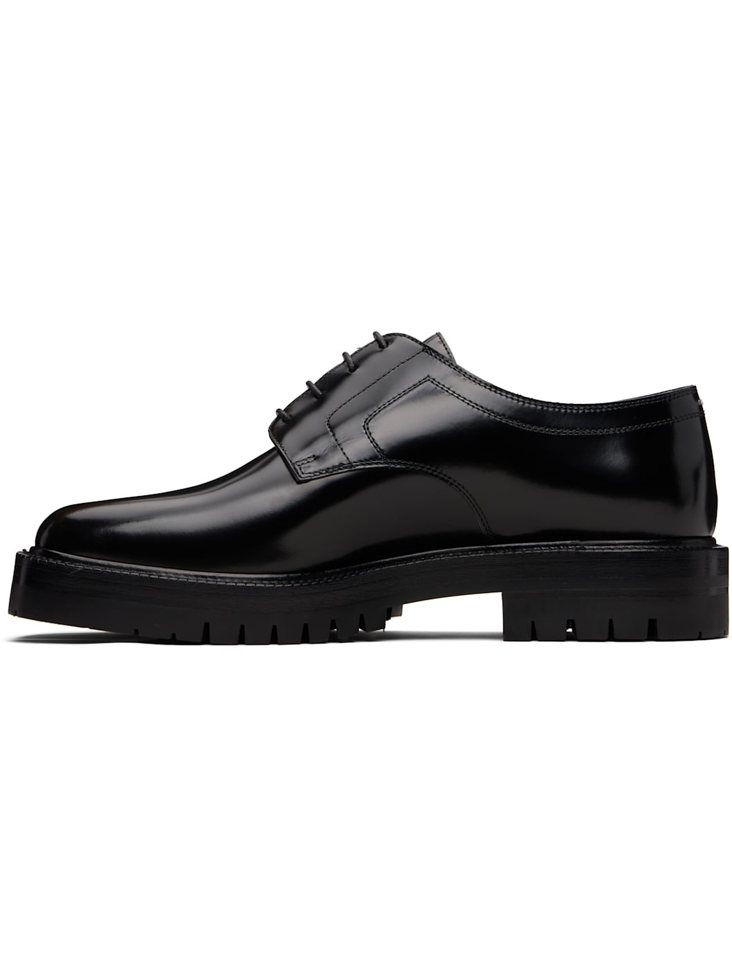 Black Tabi Lace-Up Derbys - 3