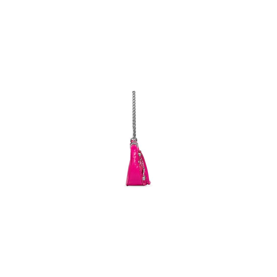 Women's Le Cagole Mini Purse With Chain in Pink - 3