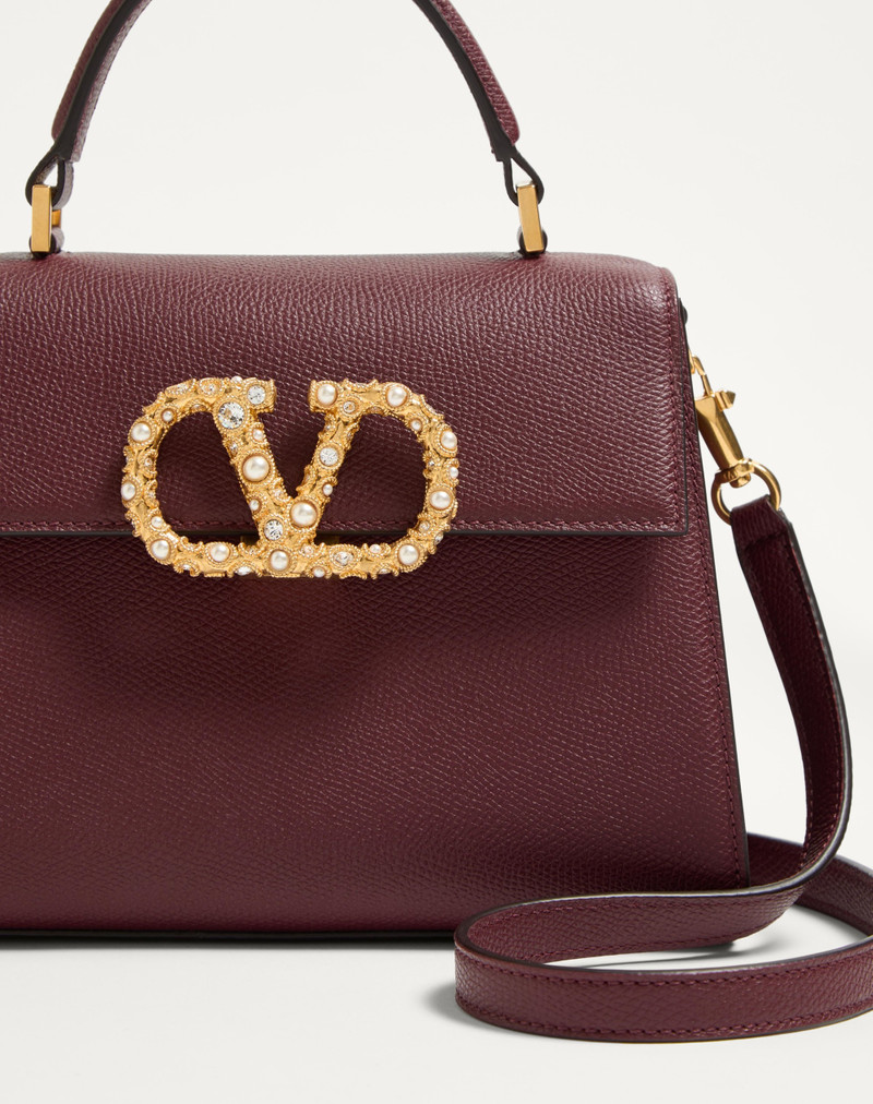 Valentino VALENTINO GARAVANI VSLING SMALL HANDBAG IN GRAINY CALFSKIN WITH JEWEL LOGO outlook
