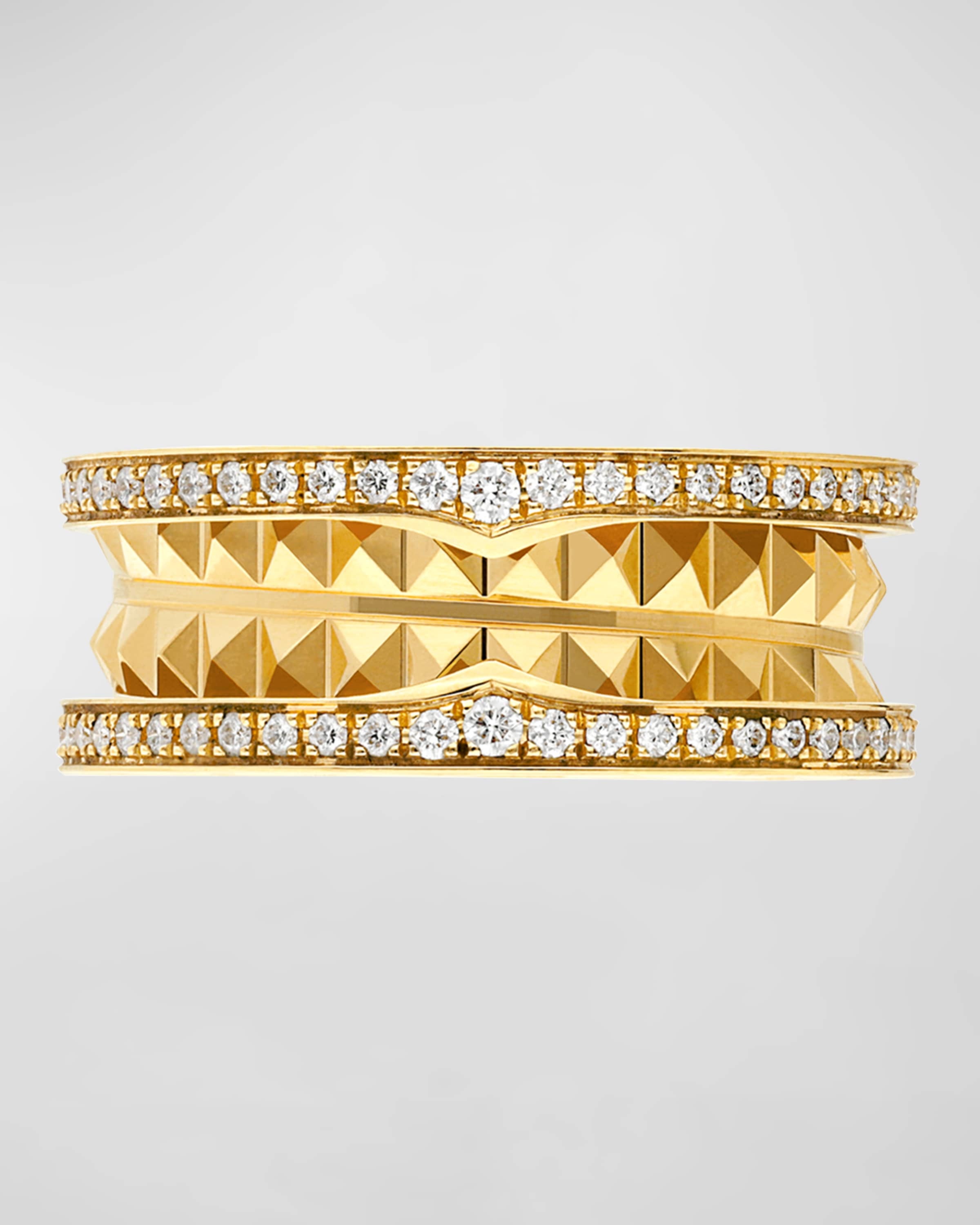 B.Zero1 Yellow Gold Diamond Edge Ring, EU 57 / US 8 - 4