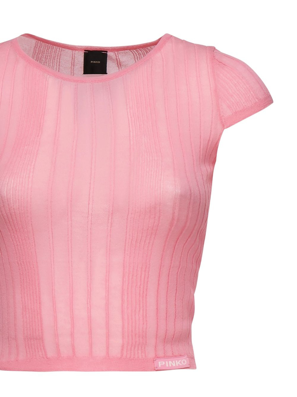 ribbed crew-neck top - 3