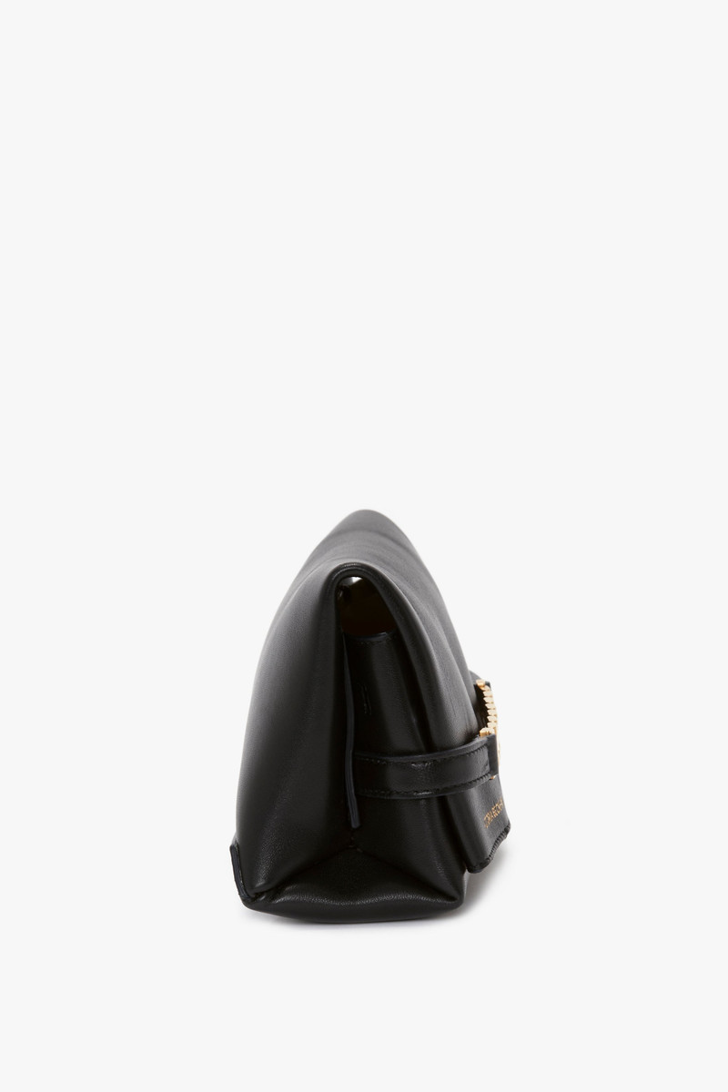Chain Pouch Bag Mini In Black Leather 2