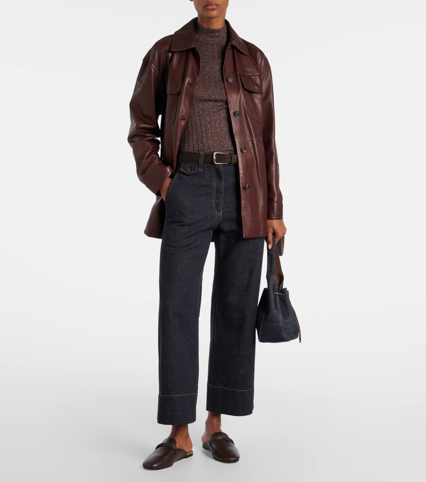 Ribbed-knit cashmere and silk-blend top - 2
