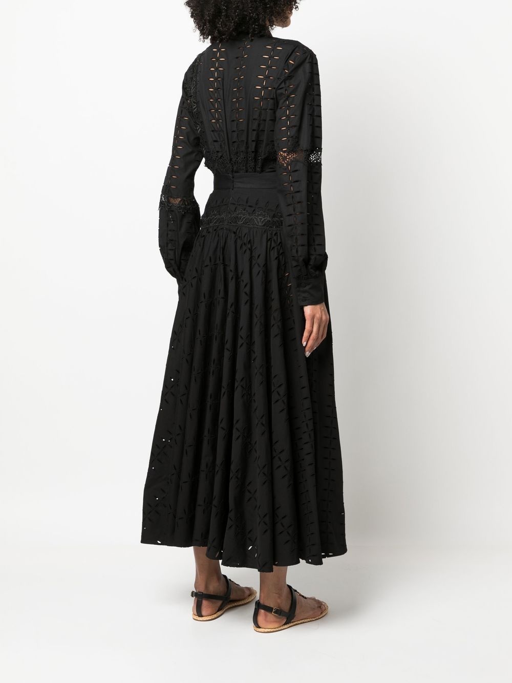 broderie anglaise A-line skirt - 4