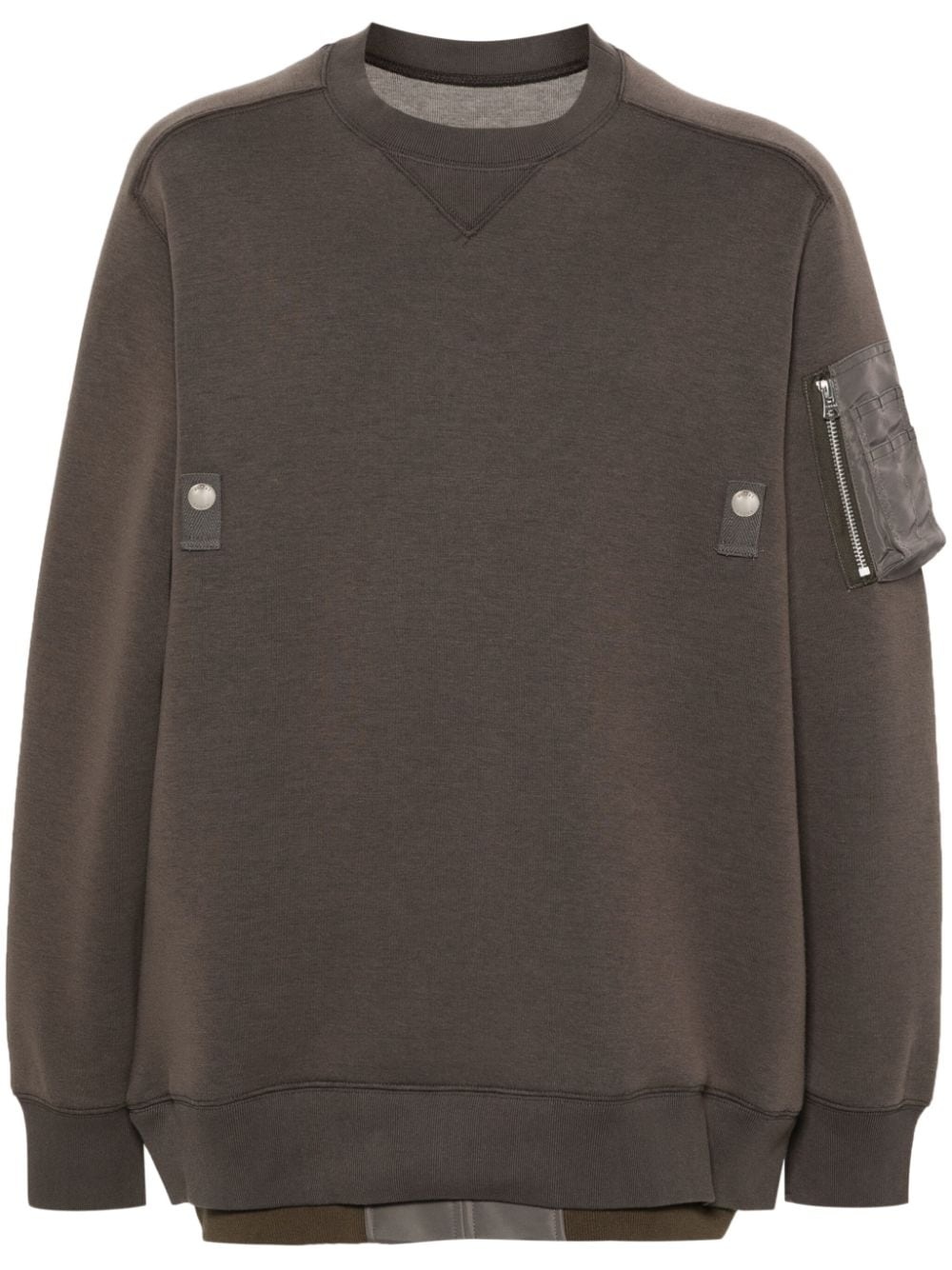 layered jersey sweatshirt - 1