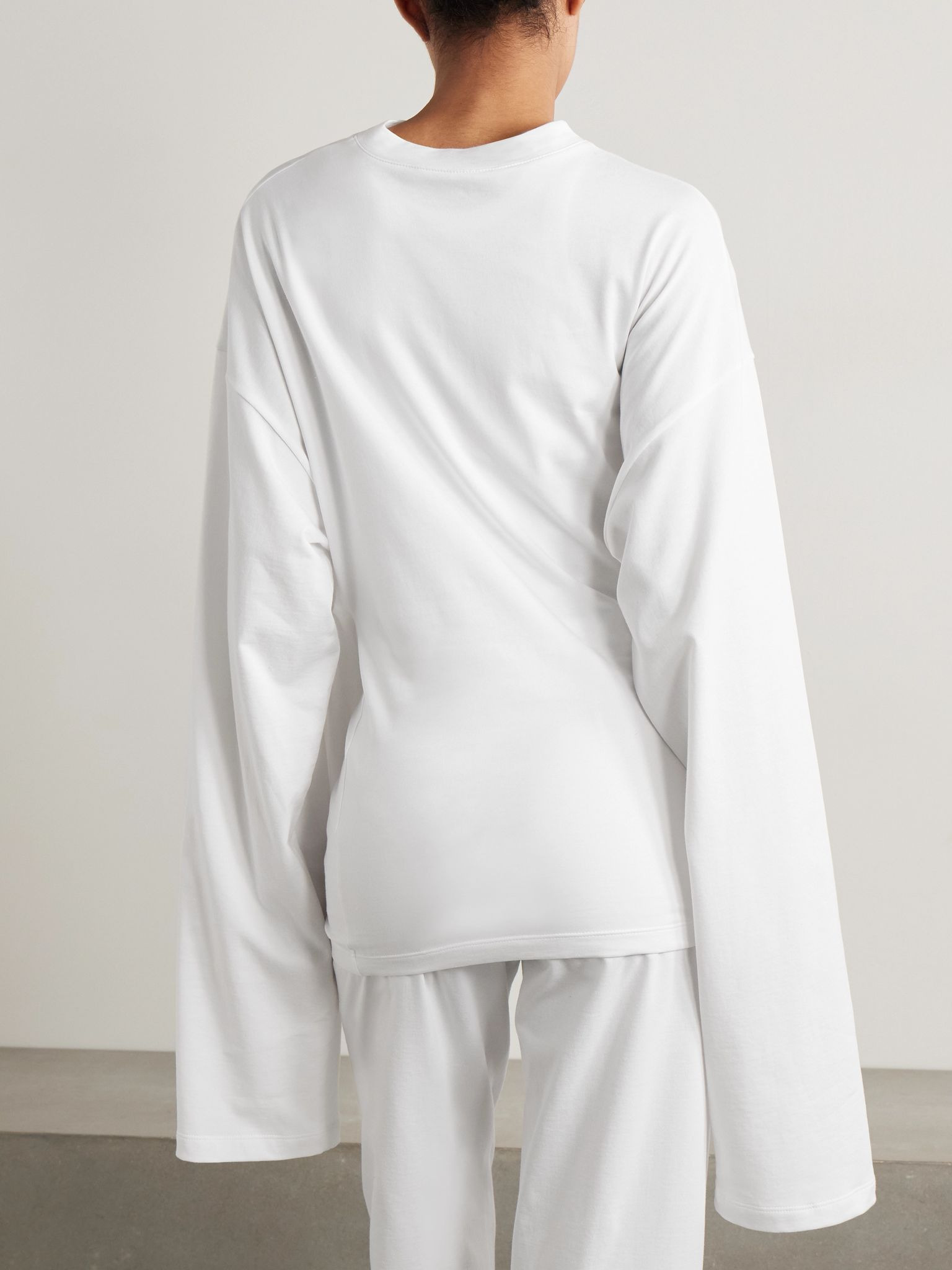 Oversized cotton-jersey T-shirt White - 3