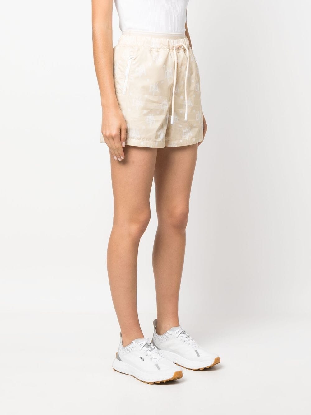 logo-print drawstring mini shorts - 3