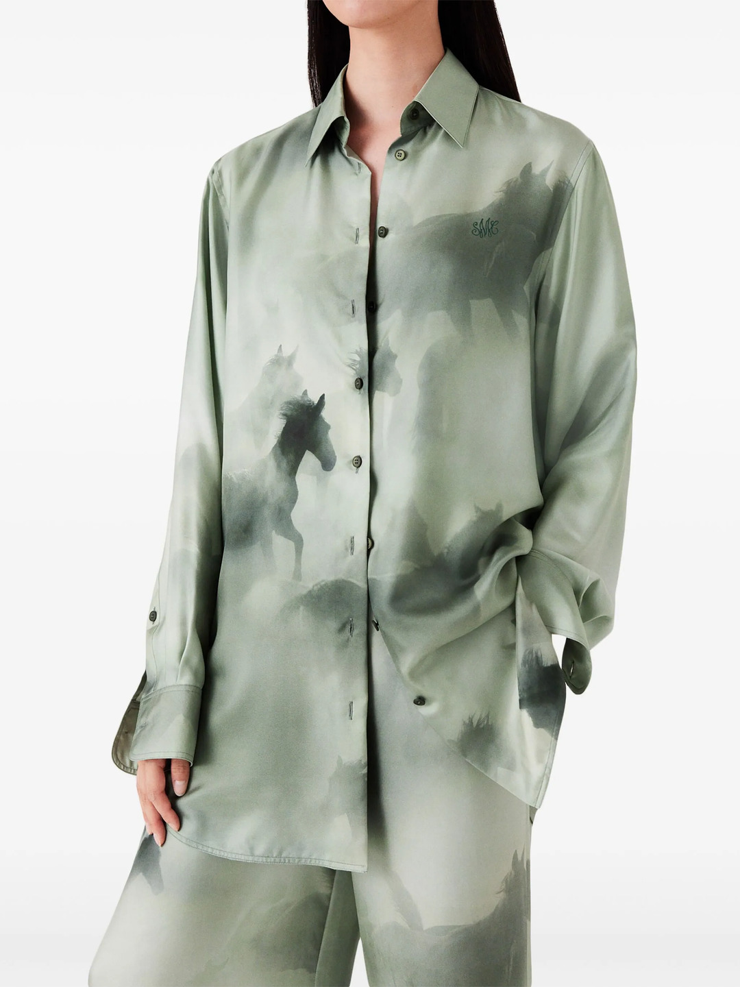 Faded Horses Print Shirt - 3