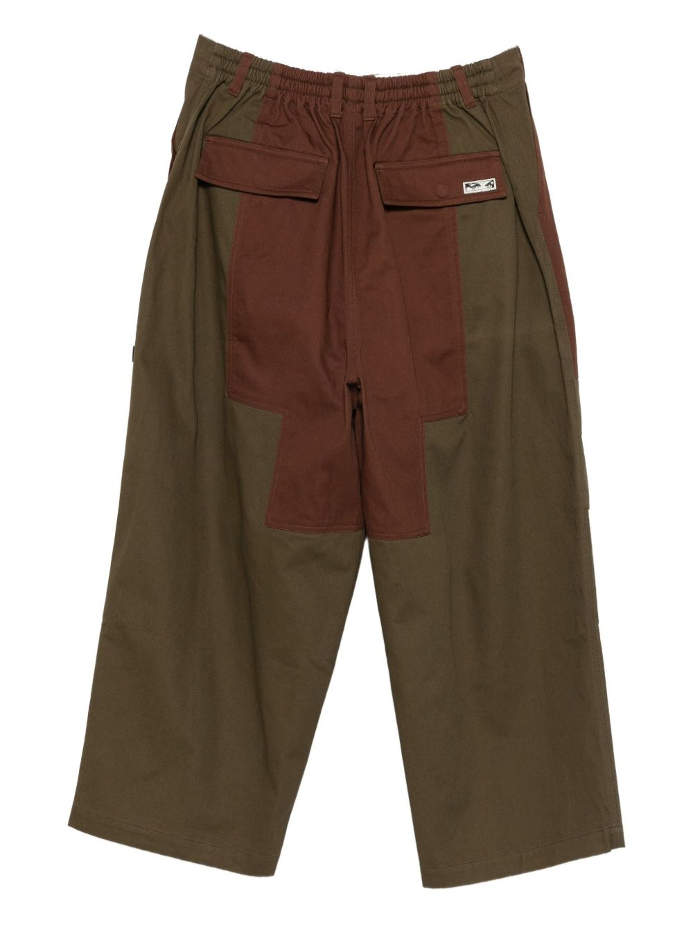 contrast-panel trousers - 2