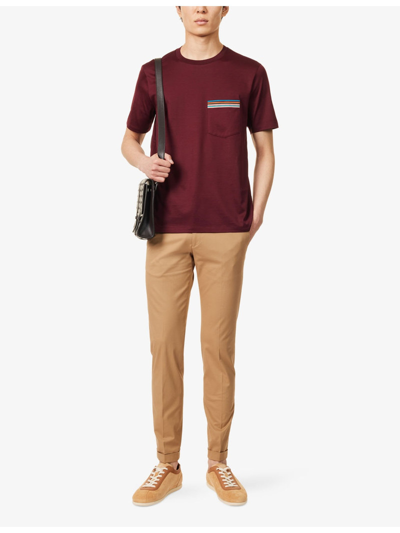 Paul Smith Striped Chest-Pocket Cotton-Jersey T-Shirt outlook