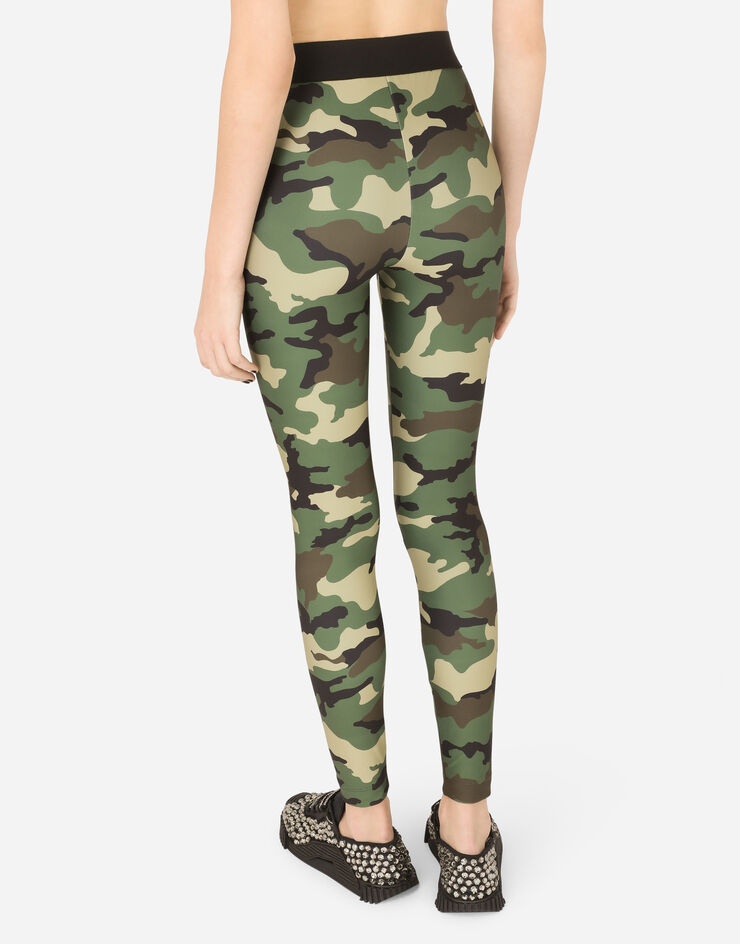 Camouflage-print jersey leggings - 5