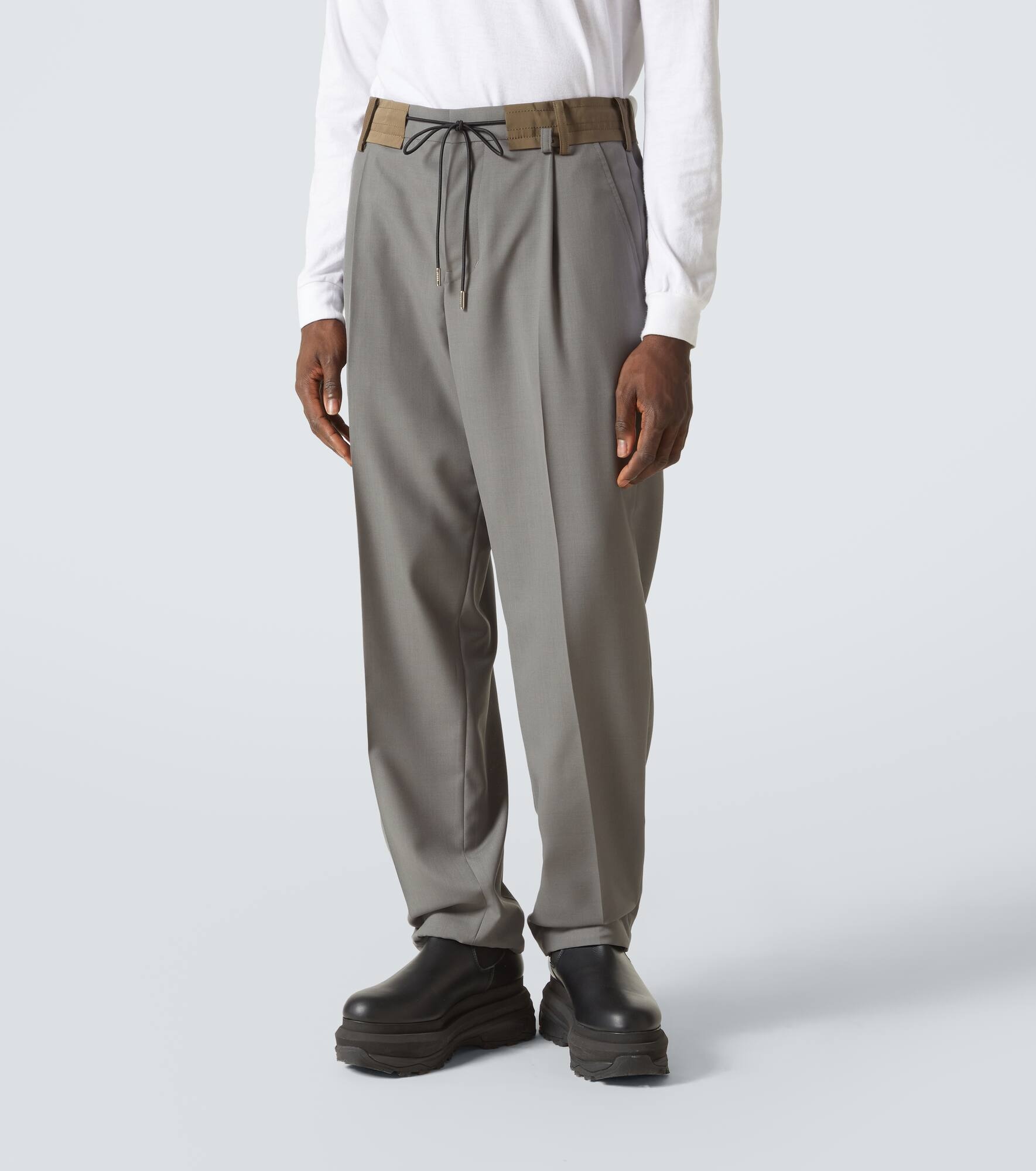 Mid-rise wide-leg pants - 3