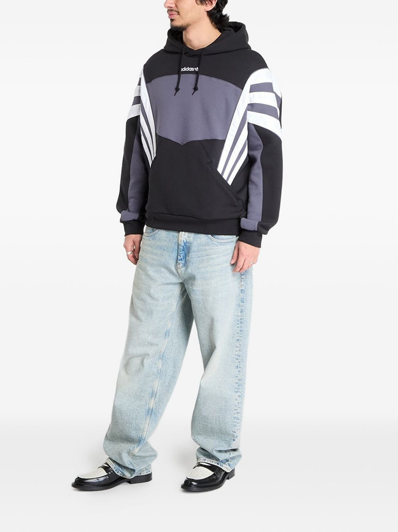 adidas stripe-detail hoodie outlook