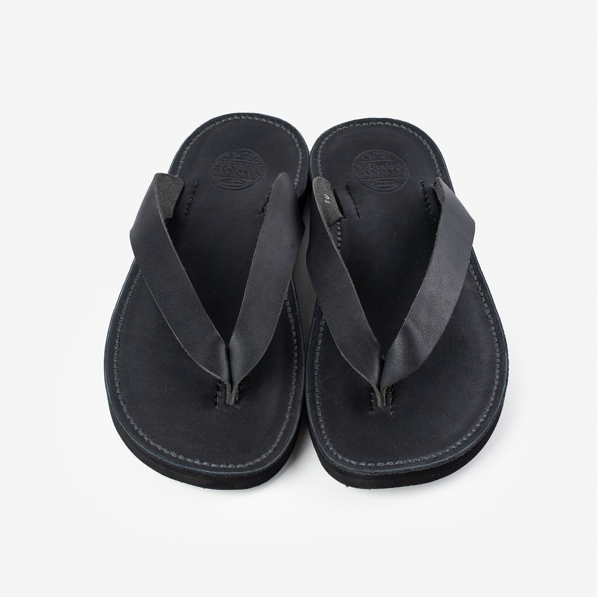 OGL-DRSOLE-THONG-BLK OGL X Dr. Sole Leather Thong Sandals - Black - 3