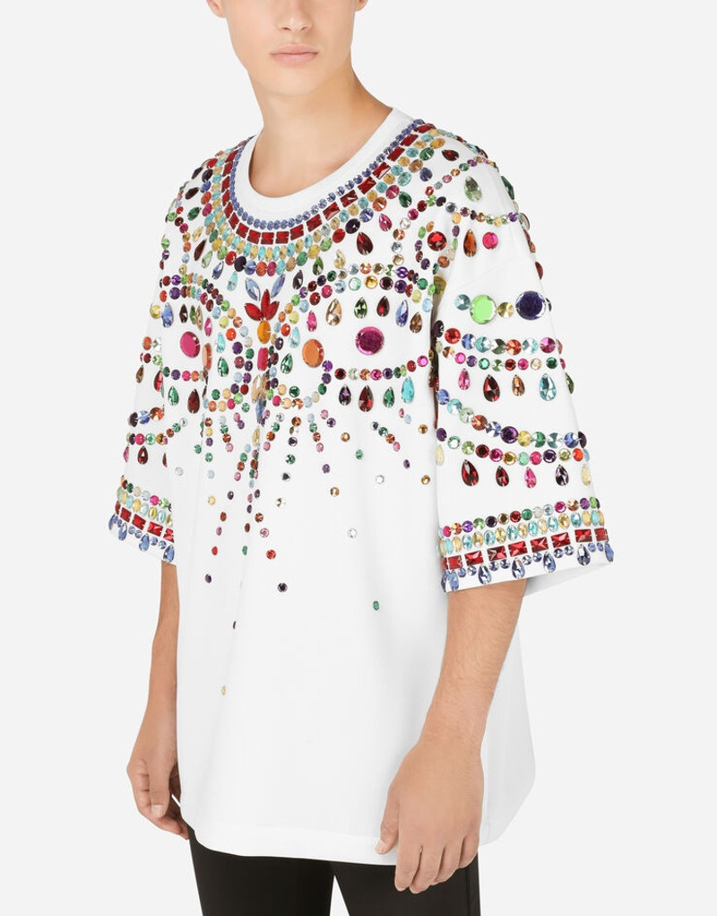 Technical fabric T-shirt with crystals 4