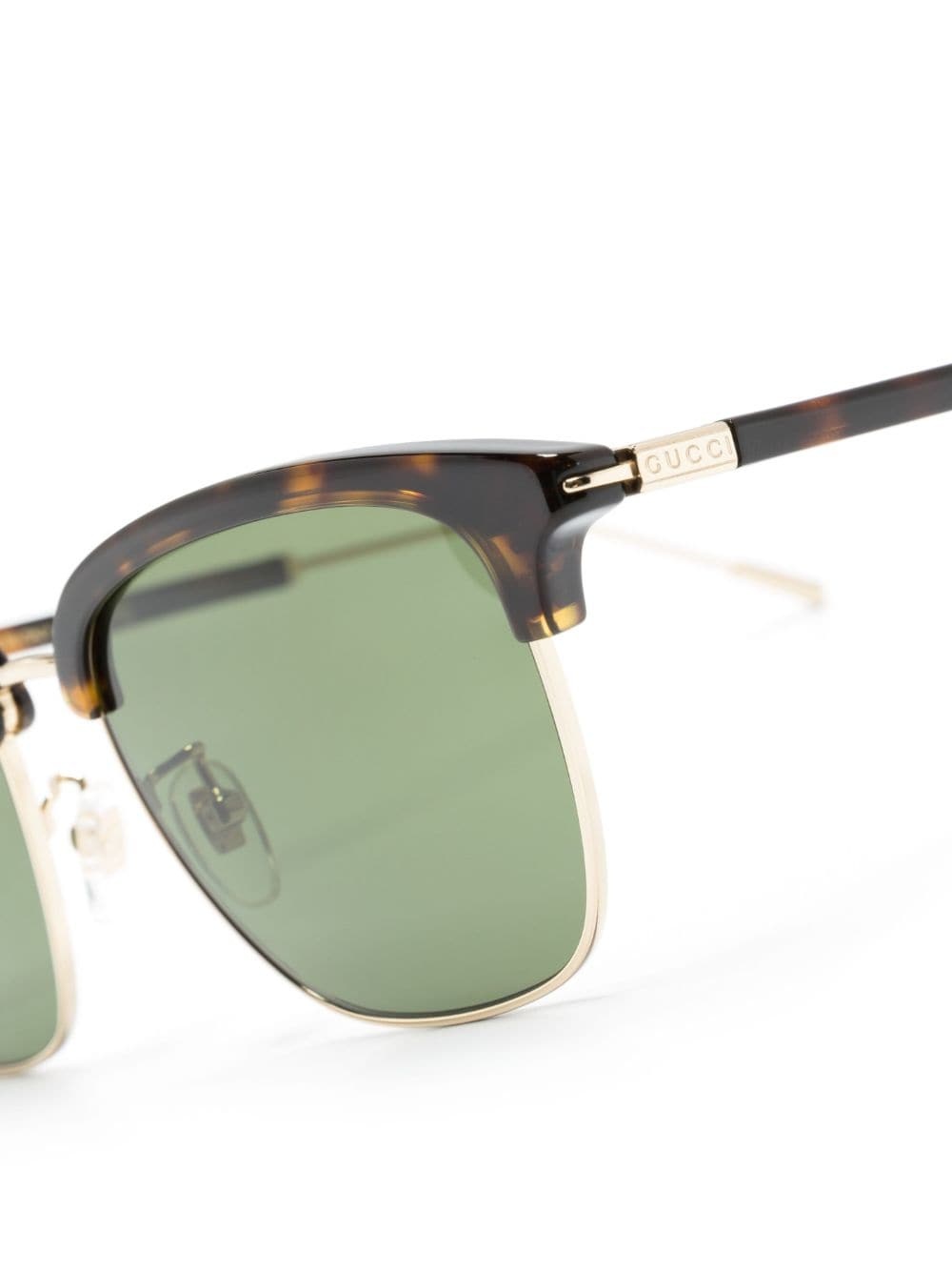 tortoiseshell-effect square-frame sunglasses - 3