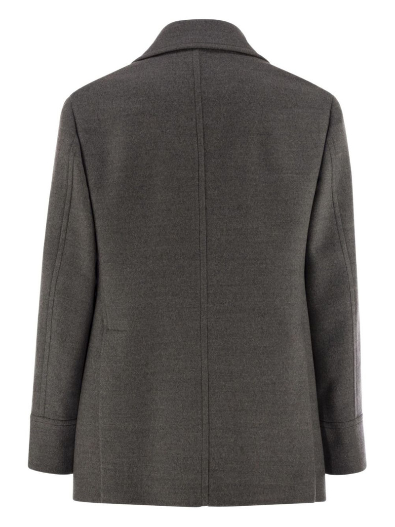 Brunello Cucinelli button-fastening wool coat outlook