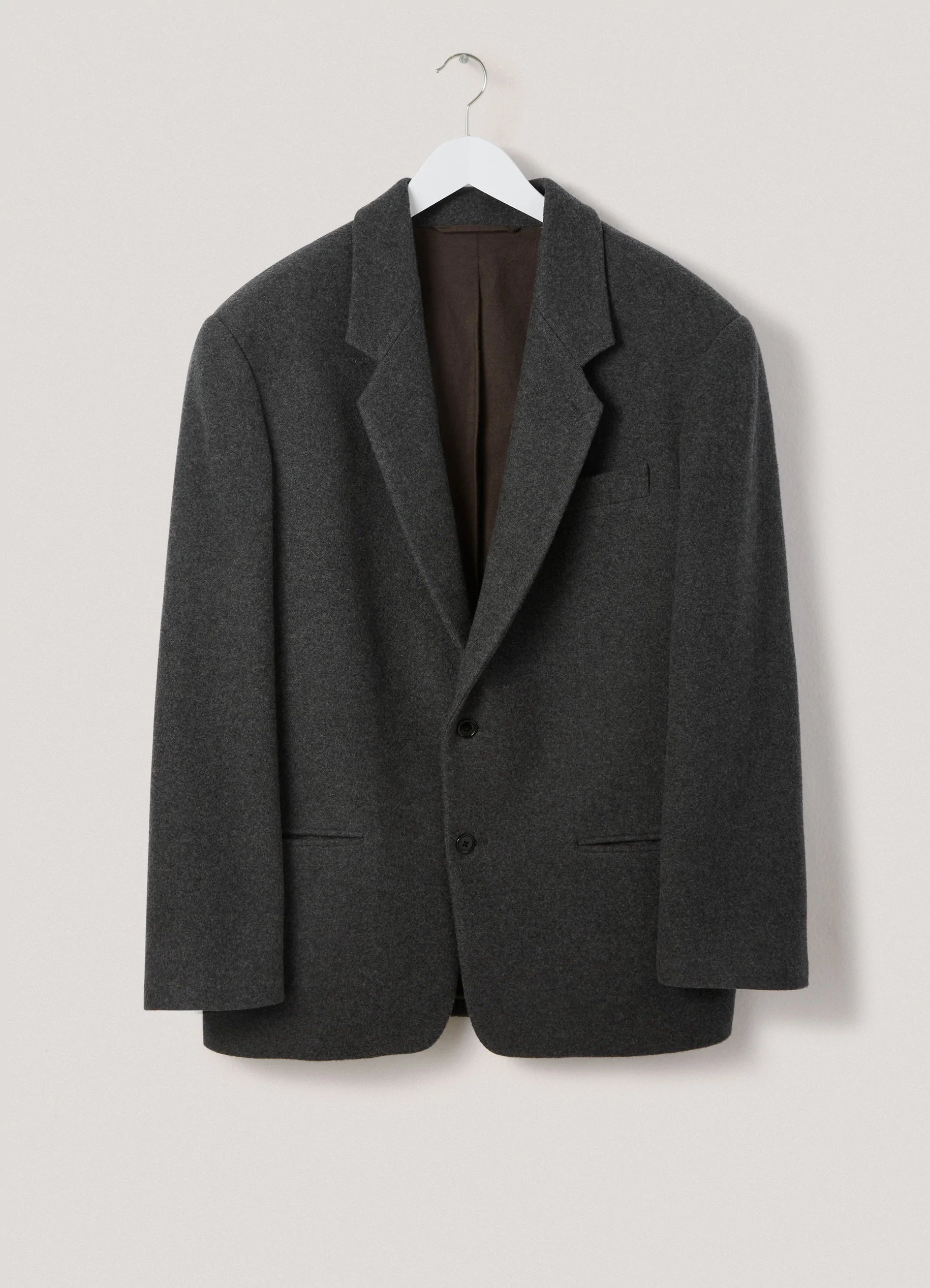 Lemaire BOXY SINGLE BREASTED JACKET SOFT FELTED WOOL | REVERSIBLE