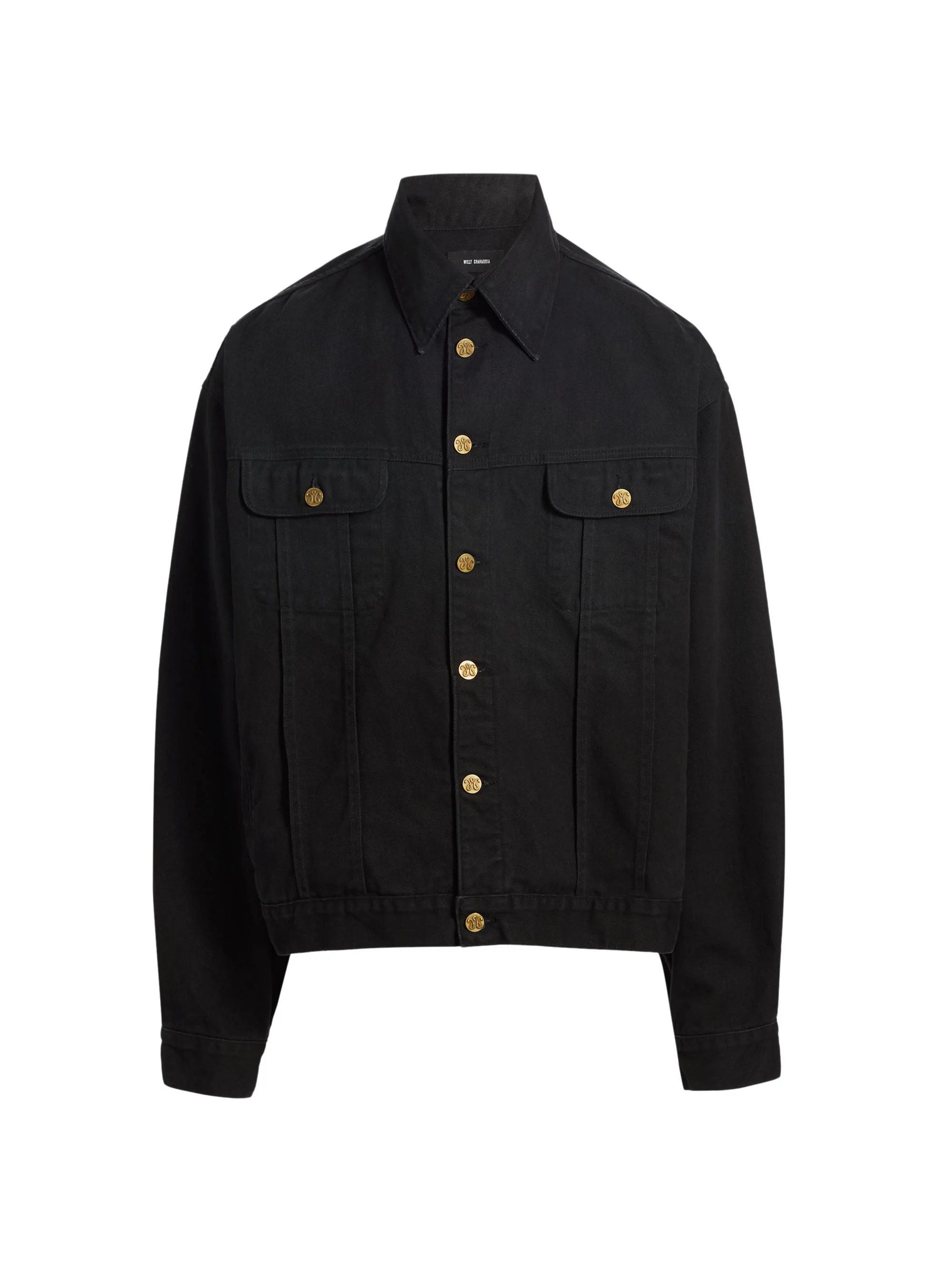 Men's Chachi Denim Trucker Jacket - Black - 1