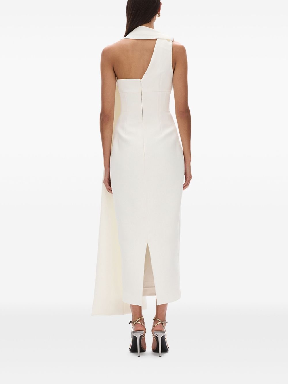 Clara asymmetric-detail midi dress - 6